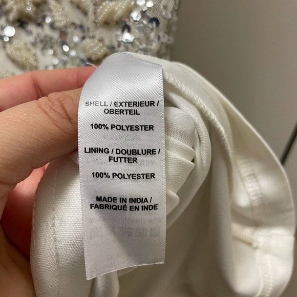 Adrianna Papell Embellished Mesh Tank Dress Size 12 - Picture 13 of 14